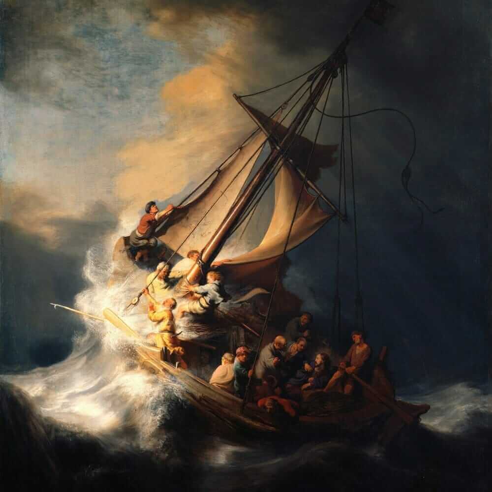 Христос во время шторма на море Галилейском